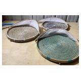 Three outdoor pizza covers