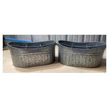 To galvanized buckets with dividers