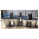3 split buckets with handle