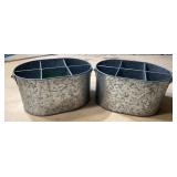 To galvanized bins with dividers
