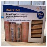 Easy wrap coin wrappers