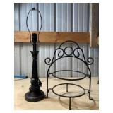 Metal stand and lamp