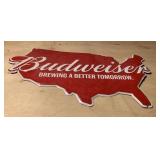 Metal Budweiser sign
