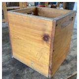 Wooden box with handles