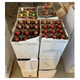 12 Cases of empty wine bottles