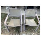 Five outdoor chairs