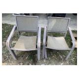 Five outdoor chairs
