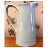 Teal pottery Marked USA pitcher