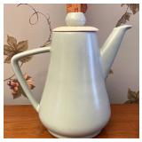 Teal pottery coffee pot