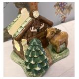 Outdoors salt pepper and napkins that