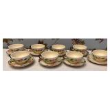 Eight Franciscan ware desert rose cups and