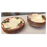 Franciscan Apple red plates and berry bowls