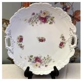 Floral porcelain serving platter