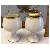 Lenox table lighter and vase