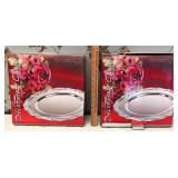 Silver charger trays