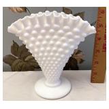 Fenton hobnail fan vase