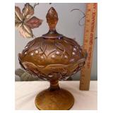 Fenton covered compote