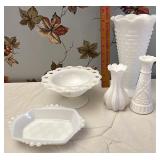 Milk glass lot