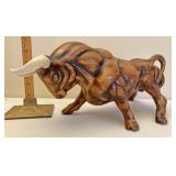 HAnd paint ceramic bull