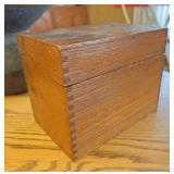 Wood dovetailed file box