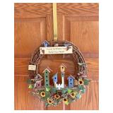 Home is where you build your nest wreath and