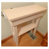 Pink wood table