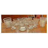 Glass sherbet and bowls