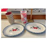 Apple plates Pyrex glassware and more