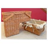 Longaberger basket and also a stairstep basket