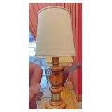 Wood table lamp