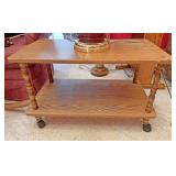 End table on wheels