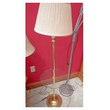 Floor lamp with glass table