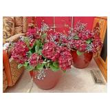 Pottery planters with floral Decour