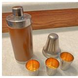 Flask with shot glasses