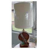 Gun and Powderhorn lamp