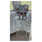 Metal stand and birdhouse