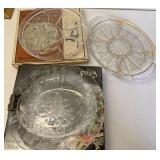 Glass serving platters