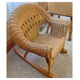 Small wicker rocker