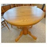 3 foot oak pedestal table