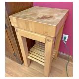 18 x 18 x 33" butcher block table