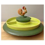 Ceramic chicken Lazy Susan