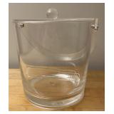 Plastic ice bucket with tongs