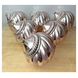 Six large Christmas bulbs