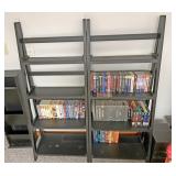 2 bookshelves contents not included