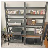 Two wooden bookshelves contents not included
