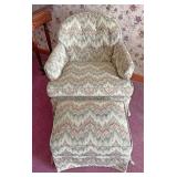 Chair with footstool