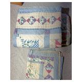 Queen quilt with two pillowcases