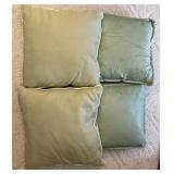Green throw pillow