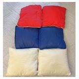 Red white and blue throw pillows