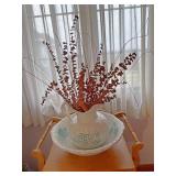 Large glass bowl and pitcher